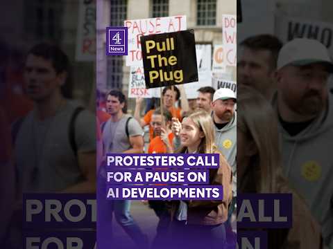 PauseAI activists stage emergency protest outside Downing Street