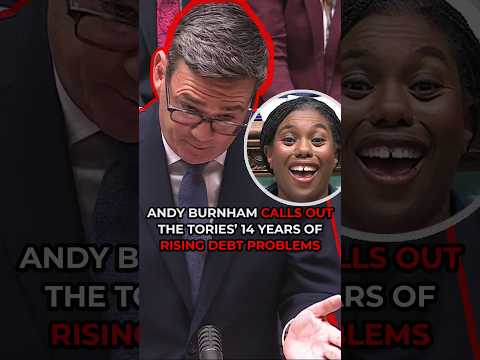 Burnham RIPS INTO the Tories’ 14 year of INCREASING DEBT!