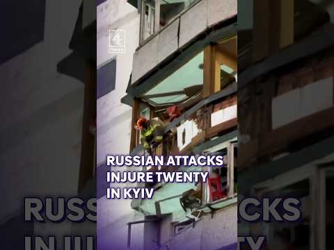Russian drone and missile attacks injure 20 in Kyiv