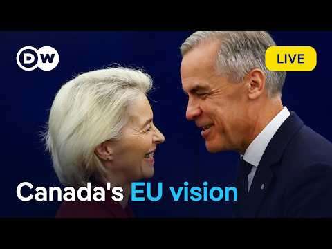 EU and Canada are ‘stronger together’ says Carney to EU Parliament | DW News