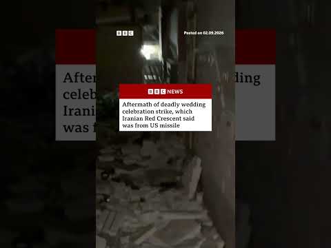 Aftermath of deadly wedding celebration strike in Iran. #Iran #US #BBCNews