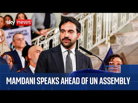 Zohran Mamdani speaks ahead of UN General Assembly