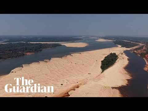 Drone footage shows severe drought hitting river in Brazil