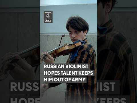 Russian violinist hopes talent keeps him out of army