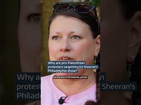 Why are people protesting outside Ed Sheeran show? #edsheeran #macklemore #philidelphia