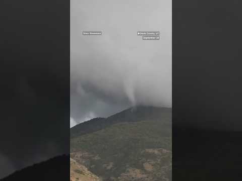 Rare tornado spotted in Utah mountains
