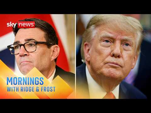 Govt play down Burnham’s criticism of Trump as the two set to meet this week | Mornings