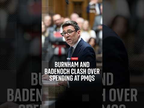 Burnham and Badenoch clash over spending at PMQs