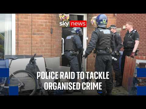 Sky News team witnesses police raid in Middlesbrough