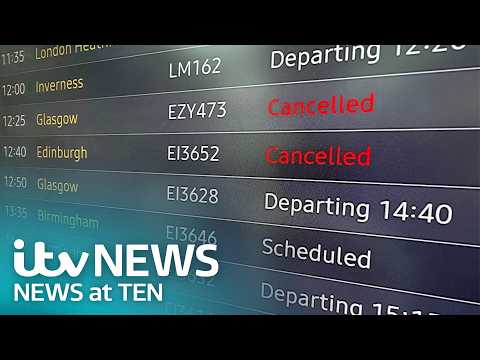 Passengers call for urgent action as airports face delays: Watch ITV’s News at Ten