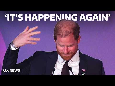 Prince Harry gets emotional praising parents at an award ceremony after claims in uncle’s book