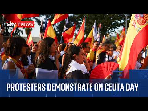 Protesters demonstrate on Ceuta day