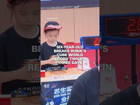 Six-year-old breaks Rubik’s Cube world record twice in three days