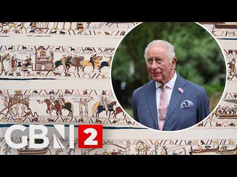 WATCH: The King and President Macron view the Bayeux Tapestry in the British Museum