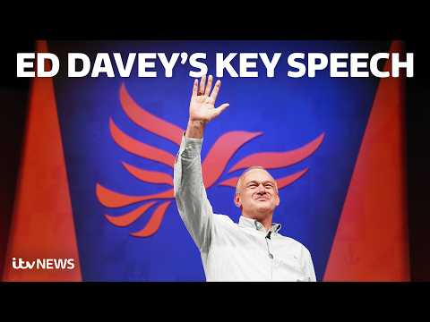 Watch Live: Ed Davey keynote speech at Lib Dem conference addressing internal and external threats
