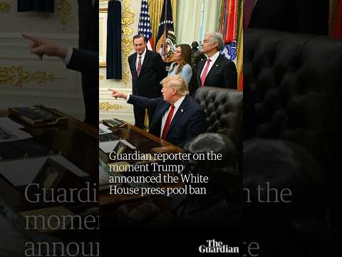 Guardian reporter on the moment Trump announced the White House press pool ban