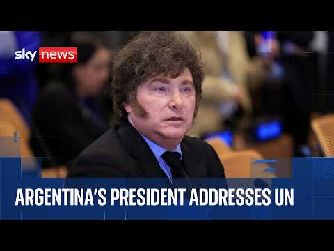 Javier Milei speaks at UN General Assembly