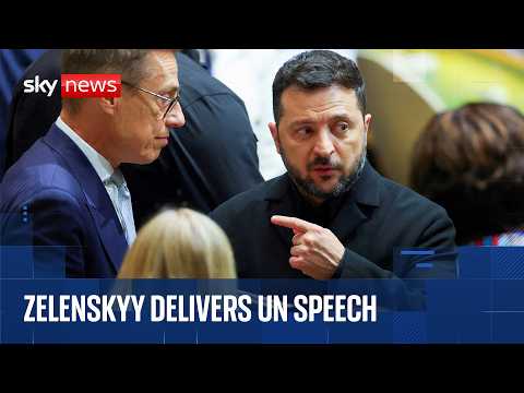 Volodymyr Zelenskyy speaks at UN General Assembly