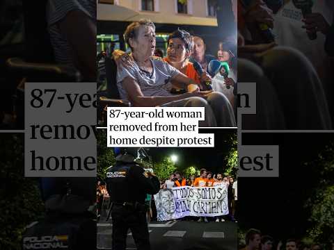 87-year-old woman removed from her Madrid home despite protest
