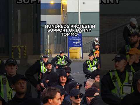WATCH: Hundreds of black-clad followers of anti-migrant activist Daniel Thomas protest over arrest