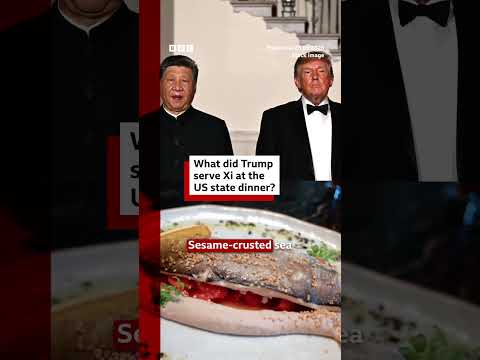 What did Donald Trump serve Xi Jinping at the US state dinner? #BBCNews