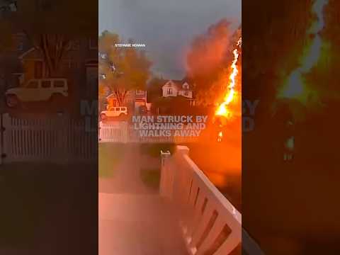 Man struck by lightning and walks away
