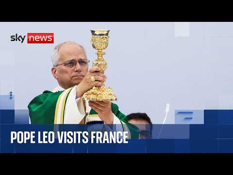 Pope presides over Mass in Lourdes