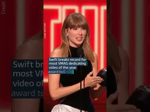 Taylor Swift breaks record for most VMAs and dedicates award to Dolly Parton