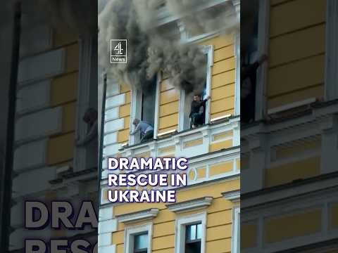 Dramatic rescue in Ukraine #Russia #Ukraine #Kyiv