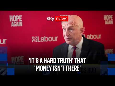 Chancellor says ‘it’s a hard truth’ that Labour doesn’t have the money it had in the ’90s