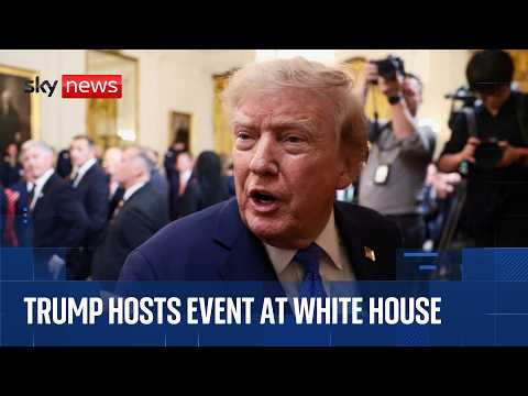 Trump speaks at Hispanic celebration event at White House