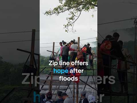 After catastrophic floods, a zip line helps Nepali villagers cross the river again | DW News
