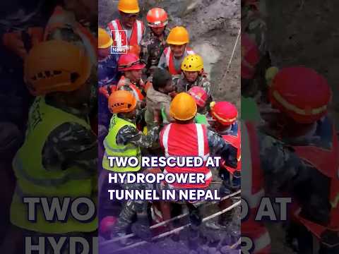 Men rescued from hydropower tunnel nine days after deadly flash floods in Nepal
