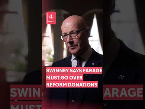 Swinney says Farage must go over Reform UK donations