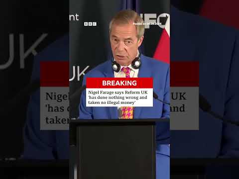 Reform UK leader Nigel Farage said his party has “done nothing wrong”. #BBCNews
