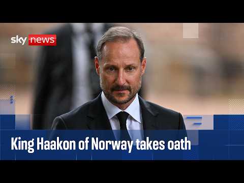 King Haakon VIII of Norway takes oath in parliament after father’s death