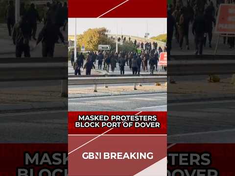 BREAKING: Masked protesters BLOCK traffic in and out of the Port of Dover