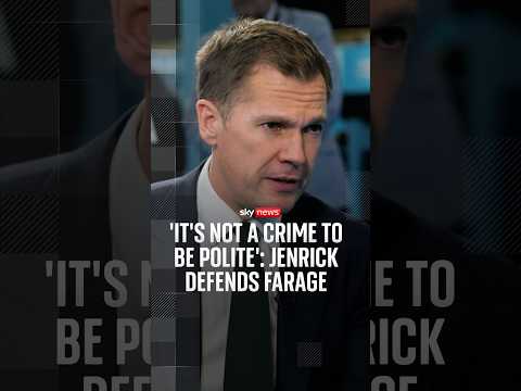 ‘It’s not a crime to be polite’: Jenrick defends Farage