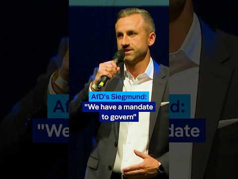 AfD’s Siegmund: ‘We have a mandate to govern’ | DW News