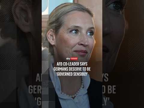 AfD co leader says Germans deserve to be ‘governed sensibly’