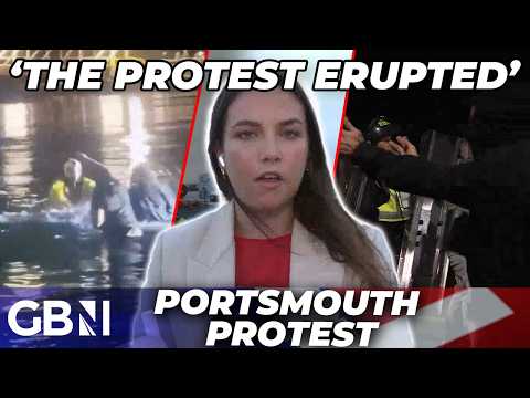 ‘Scenes of destruction’ | Aftermath of anti-migrant protests as HUNDREDS descended on Portsmouth