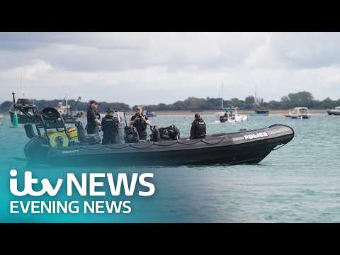 Overnight protests in Portsmouth after migrant boat arrival – watch ITV Evening News LIVE