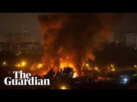 Explosion in Kyiv as Russian missiles strike across Ukraine