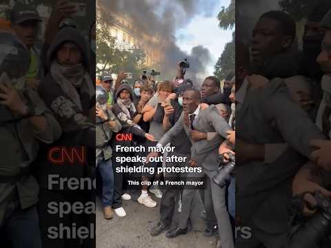 French mayor speaks out after shielding protesters