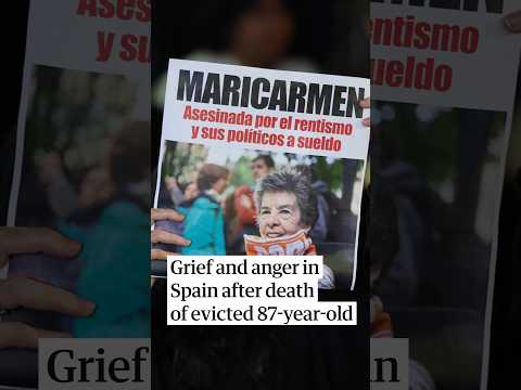 Grief and anger in Spain after death of evicted 87-year-old