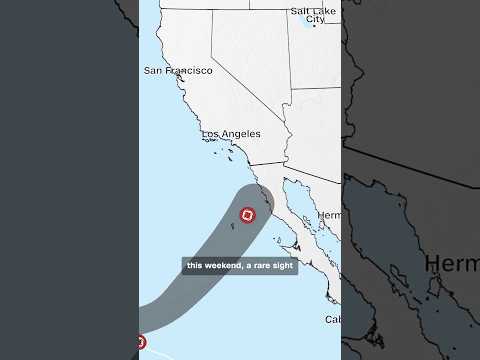 A rare sight: California in the cone of a tropical storm