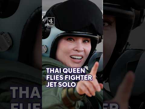 Thailand’s Queen Suthida makes first solo flight in fighter jet