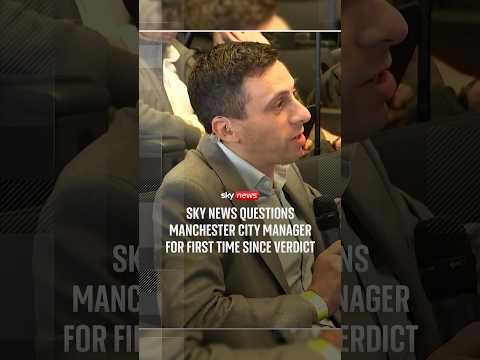 Sky News questions Manchester City manager for first time since verdict