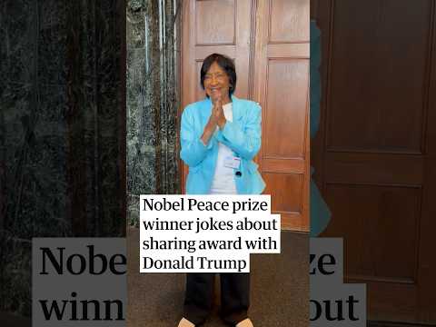 Nobel Peace prize winner jokes about sharing award with Donald Trump