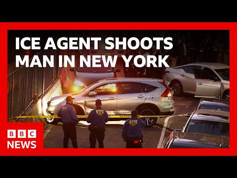 ICE agent shoots man in New York City | BBC News